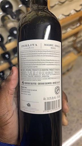 Mendoza Não especificado Diamandes Perlita Malbec-Syrah 2015