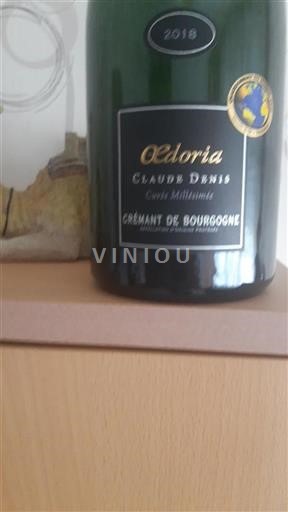 Bourgogne Crémant de Bourgogne Oedoria Claude Denis Millésimée 2018