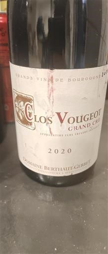 Borgogna Clos-de-vougeot Grand Cru Domaine Berthaut Gerbet 2020