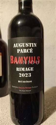 Roussillon Banyuls Augustin Parcé Rimage 2023