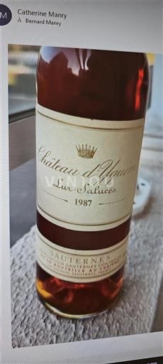 Bordeaux Sauternes Château Yquem 1987