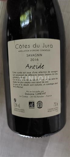 Jura Côtes du Jura Ganevat Antide 2016