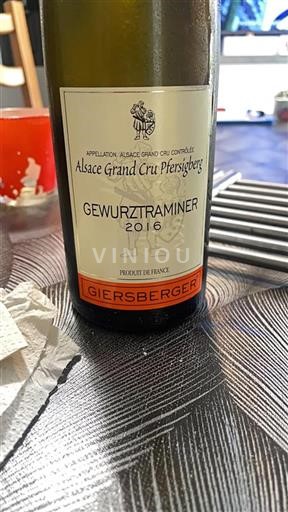 Alsasko Nespecifikováno Grand Cru Giersberger 2016