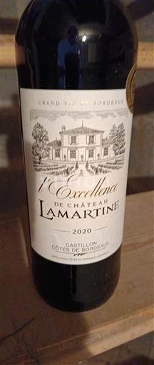 Bordeaux Castillon-côtes-de-bordeaux Château Lamartine L'Excellence 2020