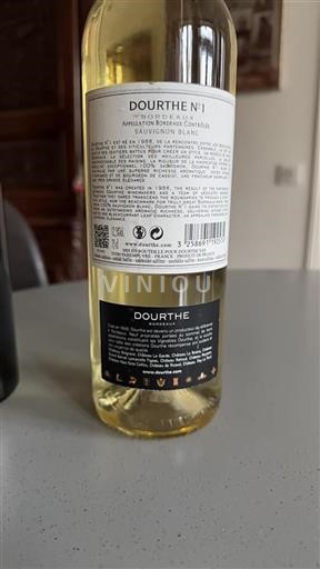 Vin Blanc sec N°1 DOURTHE 2019 France Bordeaux