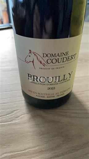 Vin Rouge sec Domaine Coudert 2023 France Beaujolais Brouilly AOC