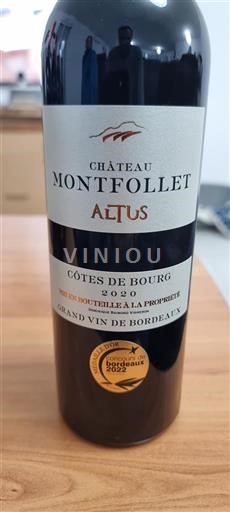 Bordeaux Côtes-de-bourg Château Montfollet Altus 2020