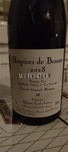 Burgundy Volnay Premier Cru Hospices De Beaune Général Muteau 2018