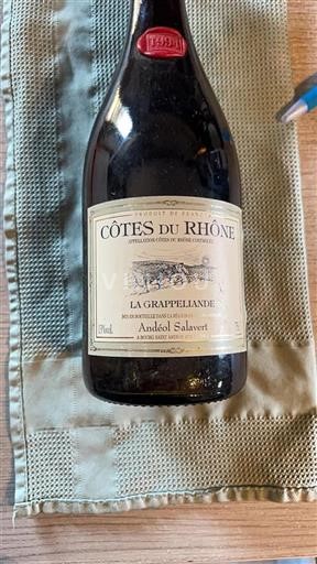 Vallée du Rhône Côtes-du-rhône Andéol Salavert La Grappellande 1994