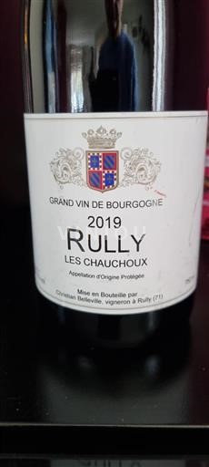 Bourgogne Rully Grand Cru Christian Belleville Les Chauchoux 2019