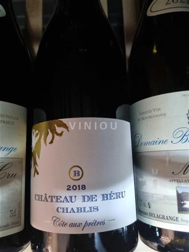 Burgundija Chablis Château Beru Côte aux prêtres 2018