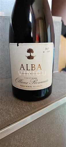 Languedoc Corbières Ollieux Romanis ALBA 2017