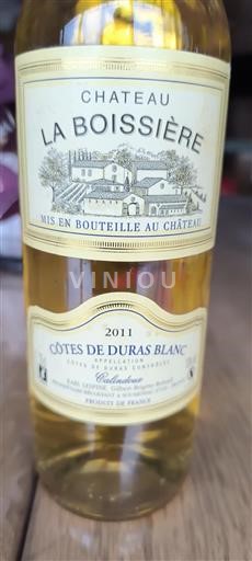 Vin Blanc sec Calindoux La Boissière 2011 France Sud-Ouest Côtes-de-duras