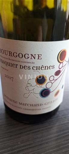 Bourgogne Domaine Marchandgrillot Pasquer des Chênes 2017