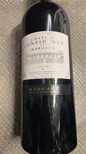 Bordeaux Margaux Château Confidence De Margaux 2016