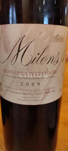 Bordéus Saint-Émilion Grand Cru Grand Cru Château Milens 2009