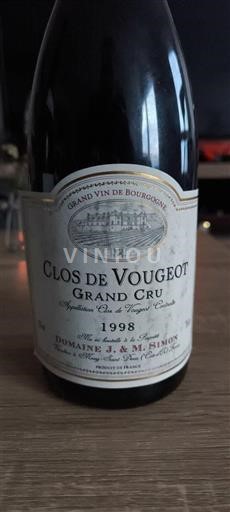 Bourgondië Clos-de-vougeot Grand Cru Domaine J. & M. Simon 1998