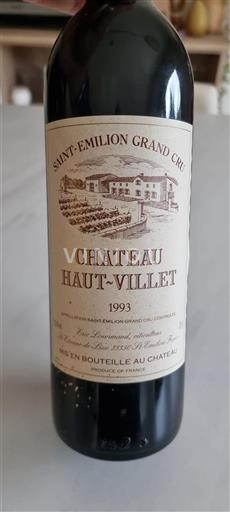 Bordeaux Saint-Émilion Château Haut Villet 1993