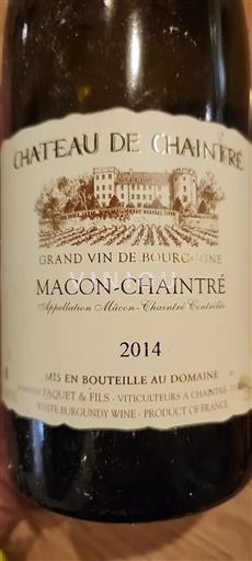 Bourgogne Mâcon och Mâcon-Villages Château Chaintré 2014