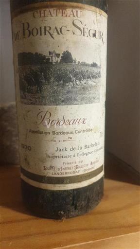 Bordeaux Château Boiracségur 1970