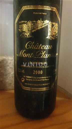 Bordeaux Château Mont Plasir 2000