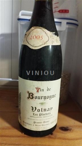 Burgundy Volnay Domaine Prunierdamy Les Pluchots 2005