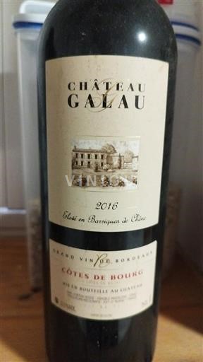 Bordeaux Côtes-de-bourg Château Galau 2016