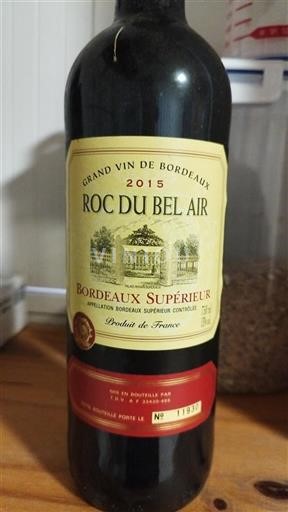 Bordeaux Bordeaux supérieur Roc Du Bel Air 2015