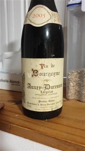 Vin Rouge sec Domaine Prunier-Damy 2005 France Bourgogne Auxey-duresses