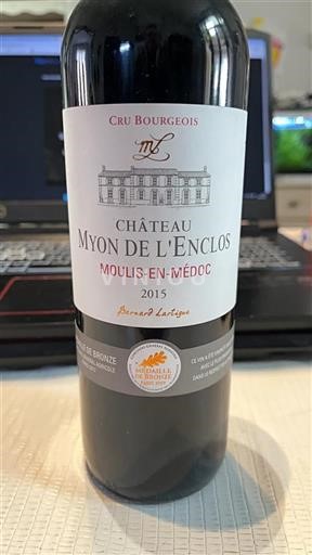 Bordeaux Moulis-en-Médoc Cru Bourgeois Château Myon De L'enclos 2015