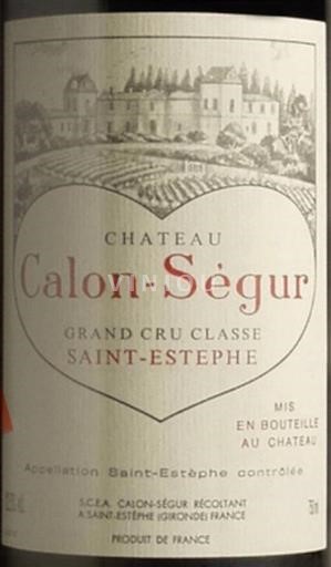 Bordeaux Saint-Estèphe Grand Cru Classé Calon Ségur 2009