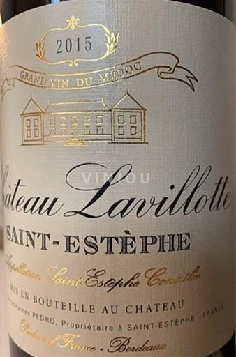 Bordeaux Saint-Estèphe Château Lavillotte 2015