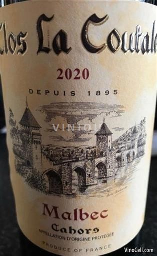 Sydväst Cahors Clos La Coutale 2020