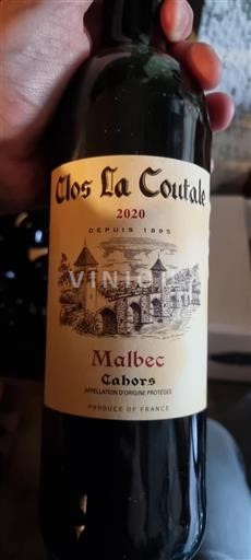 Jihozápad Cahors Clos La Coutale 2020
