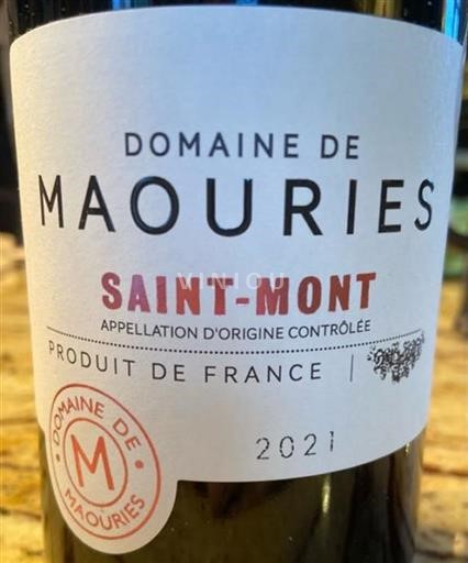 Sud-Ovest Saint-Mont AOP / AOC Domaine Maouries 2021