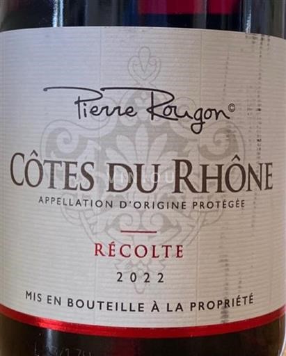 Valle del Rodano Côtes-du-Rhône Pierre Rougon 2022