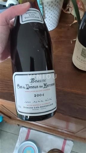 Burgundi Beaune Grand Cru Domaine Loïs Dufouleur Clos du Dessus des Marconnets 2004