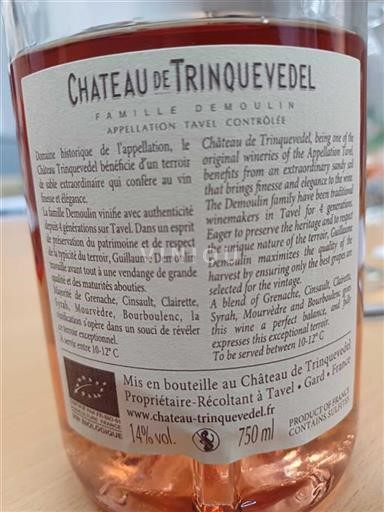 Rhône Valley Tavel Château Trinquevedel 2023