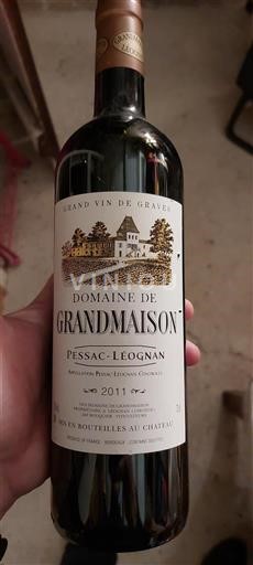 Vin Rouge sec Château Gran Maison 2011 France Bordeaux Pessac-Léognan