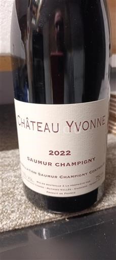 Vin Rouge sec Château Yvonne 2022 France Vallée de la Loire Saumur-champigny AOC