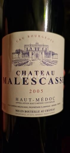 Bordeaux Haut-Médoc Cru Bourgeois Château Malescasse 2005