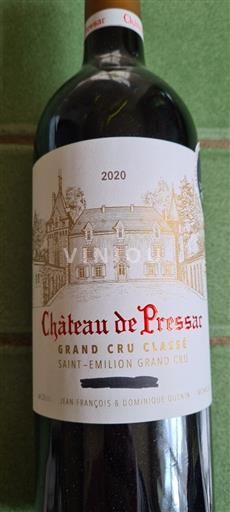 Bordeaux Saint-Émilion Grand Cru Château de Pressac 2020