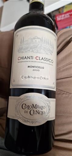 Vin Rouge sec Monticello Colombaio Di Cencio 2020 Italie Toscane Chianti Classico