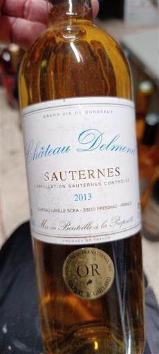 Bordeaux Sauternes Château Delmond 2013