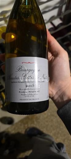 Bourgondië Hautes Côtes de Nuits Frédéric Mazeau 2015