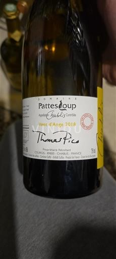 Borgonha Chablis Domaine Pattes Loup Vent d'Ange 2018