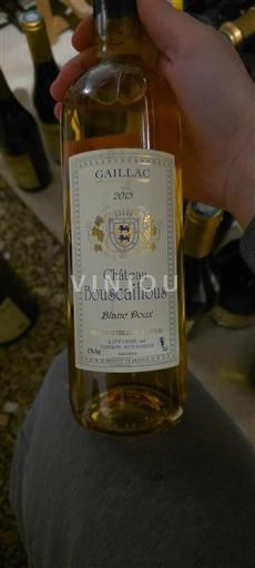 Alsace Château Bouscaillous Blanc Doux 2015
