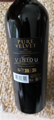 Languedoc og Roussillon Pays d'Oc Pure Velvet 2021
