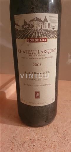 Bordeaux Château Larquey 2003
