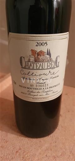 Roussillon Collioure Château Reig 2005